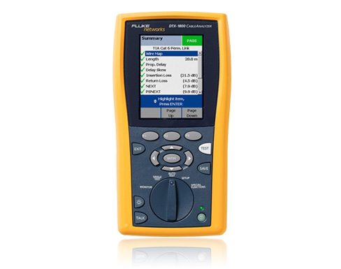 福祿克FLuke DTX-1800電纜認證分析儀（DTX-1800MS,DTX-1800ES）網線光纖測試儀